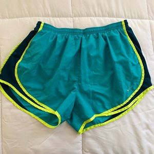 Nike Dri-Fit shorts - Teal, lime green, navy